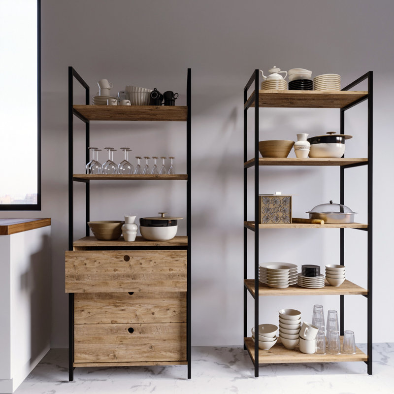 Kamm 160cm W Manufactured Wood Tiered Shelf