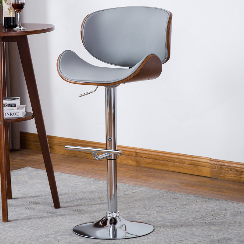 Tabouret de bar à hauteur réglable avec siège et dossier courbés Modern