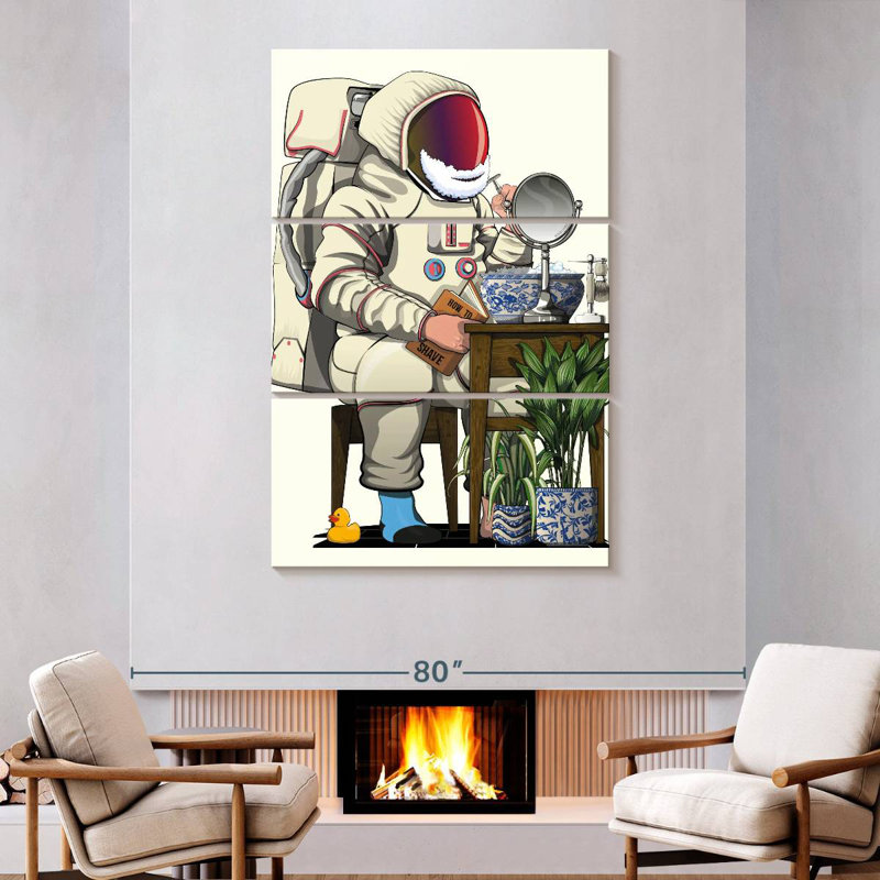 Ketti Astronaut Shaving In The Bathroom
