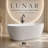 Lunar 71 " L x 31.5 " W Freestanding and Mounting / Installation Required Soaking Solid Surface Bathtub-22940821
