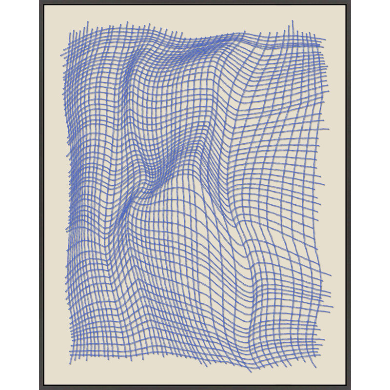 " Netting 1 " by Jacques Pilon, Black Single Structure Framed Canvas, 25" H x 20" W x 1.25" D