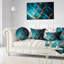 Coussin lombaire à grille fractale incandescente Abstract-30734764