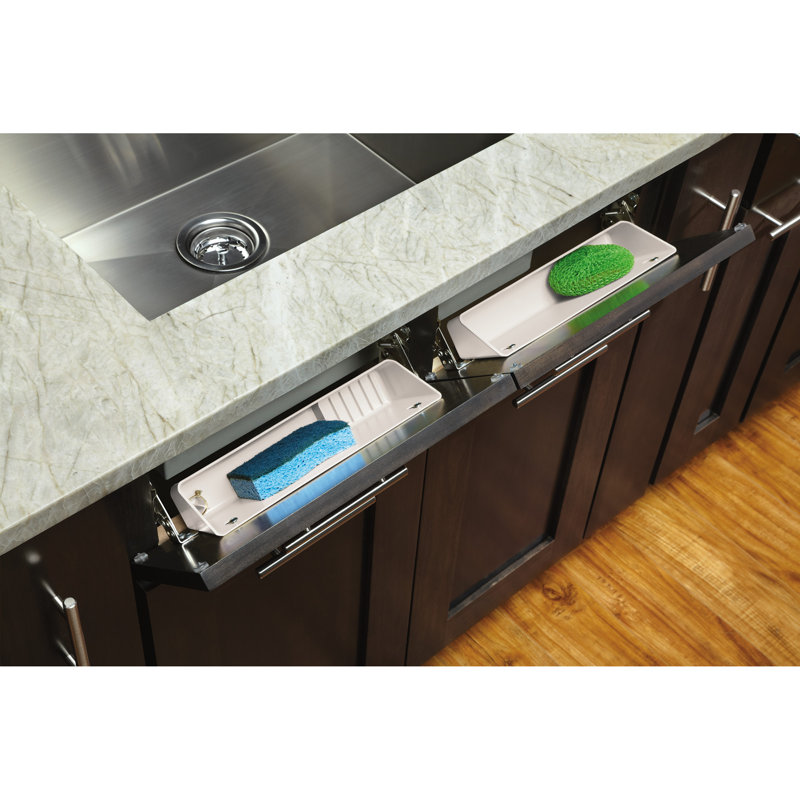 Plateaux basculants Rev-A-Shelf, 3,75" H x 14" l x 2,25" d, blanc