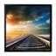 Chemin de fer à l'horizon - Décoration murale industrielle en toile-1981217924-1981217925