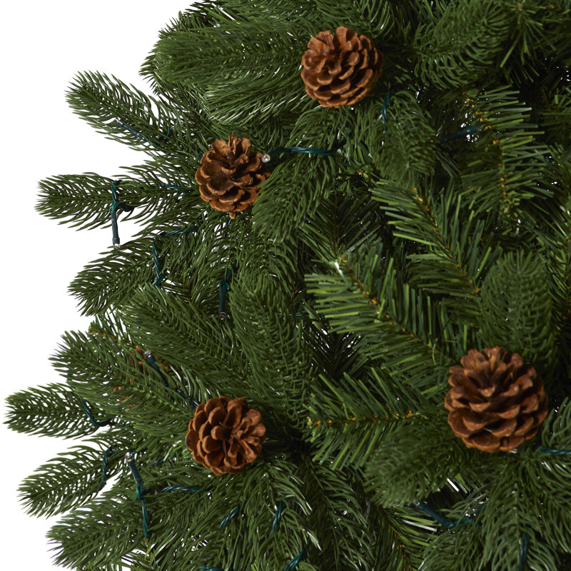 Lighted Artificial Spruce Christmas Tree, 7.5' H
