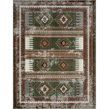 Stepheon Southwestern Area Rug in Green