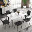Ensemble de table de salle à manger 6 pièces 6 pièces avec chaises d'appoint en similicuir et ensemble de salle à manger 7 pièces-111464706-111464707