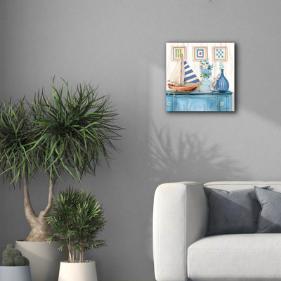 'Nautical Still Life A' by Jean Plout Canvas Wall Art