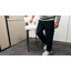 Ensemble de 4 tabourets de bar gris de 27,2 pouces de hauteur avec dossier et repose-pieds gris-1442844311