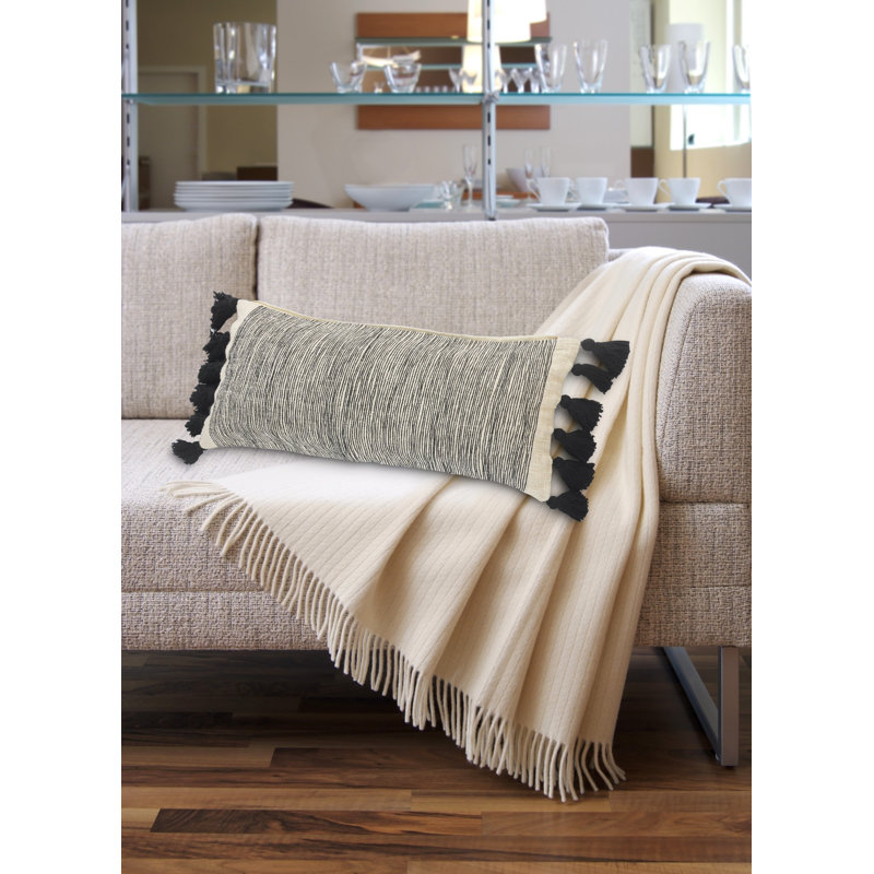 Hand Woven Distressed Cotton Throw Pillow Cover