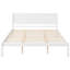 Structure de lit plateforme très grand avec tête de lit, support en lattes de bois, aucun sommier requis-129693985