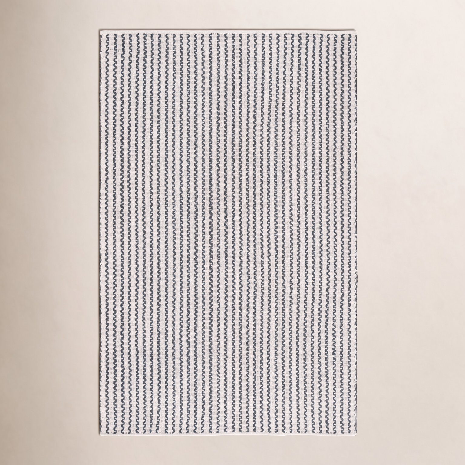 Hand-Woven Chevron Cotton Rug, Rectangle 5' x 8'