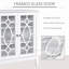 Buffet, armoire de rangement pour la cuisine, armoire décorative à double porte vitrée avec tablettes réglables, blanc