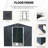 8Ft X 6Ft Metal Storage Shed - Black, Galvanized Steel Structure For Durability, Punched Vents, Sliding Doors With Padlock, Simple Assembly Guide Stability, Lock, Easy Instructions-122098378