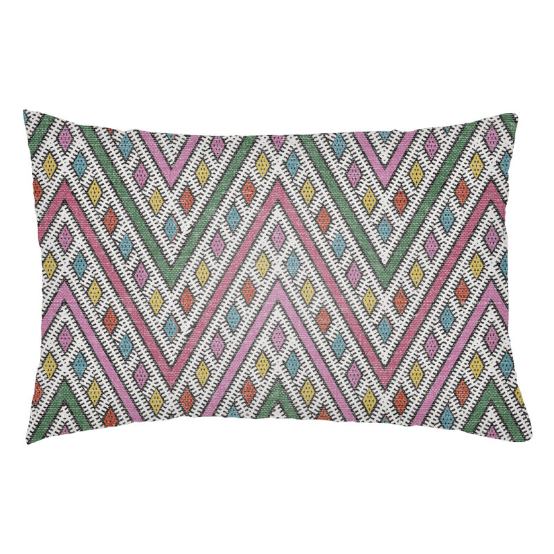 Lolita Leilani Indoor/Outdoor Lumbar Pillow, Hot Pink/Fuchsia