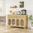 55" Large Sideboard Buffet Cabinet with Storage and 2 Fluted Drawer Front, Buffet Table Coffee Bar Storage Cabinet