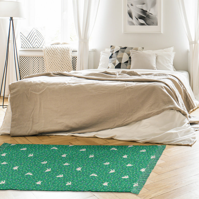 Tapis vert à motif de lapin Mcguigan, Oui