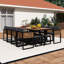 Ensemble de salle à manger 18 pièces pour terrasse en bois d'acacia