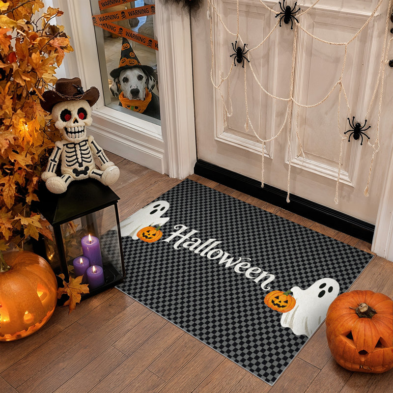 Personalizable Non-Slip Halloween Doormat, Rectangle 2'x 3'