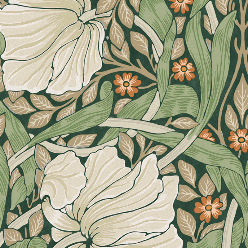 Double rouleau floral Nilda, Vert pimprenelle