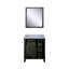 Meuble-lavabo gris cendré 30 po X P 22 po P, comptoir en quartz blanc et Miroir