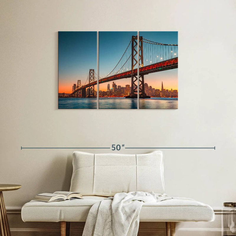 Nicci Illuminated Oakland Bay Bridge, 24" H x 38" W