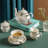 DNGJU 30.7oz. Floral Teapot Set