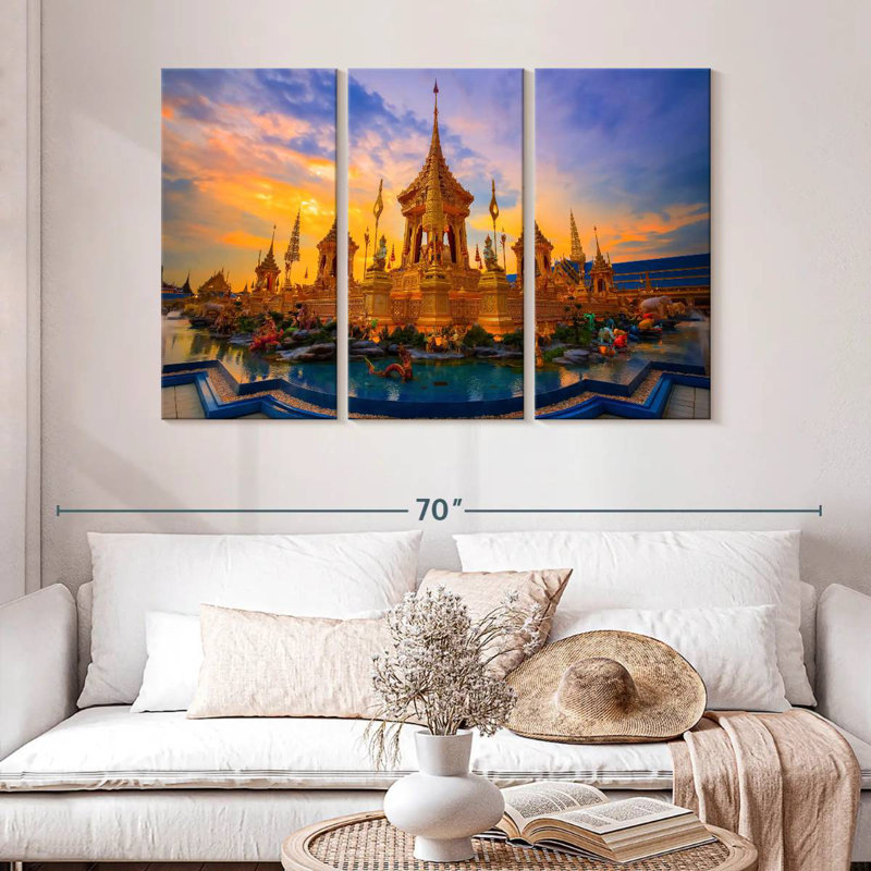 Lilie Golden Royal Crematorium Thailand, 32" H x 50" W