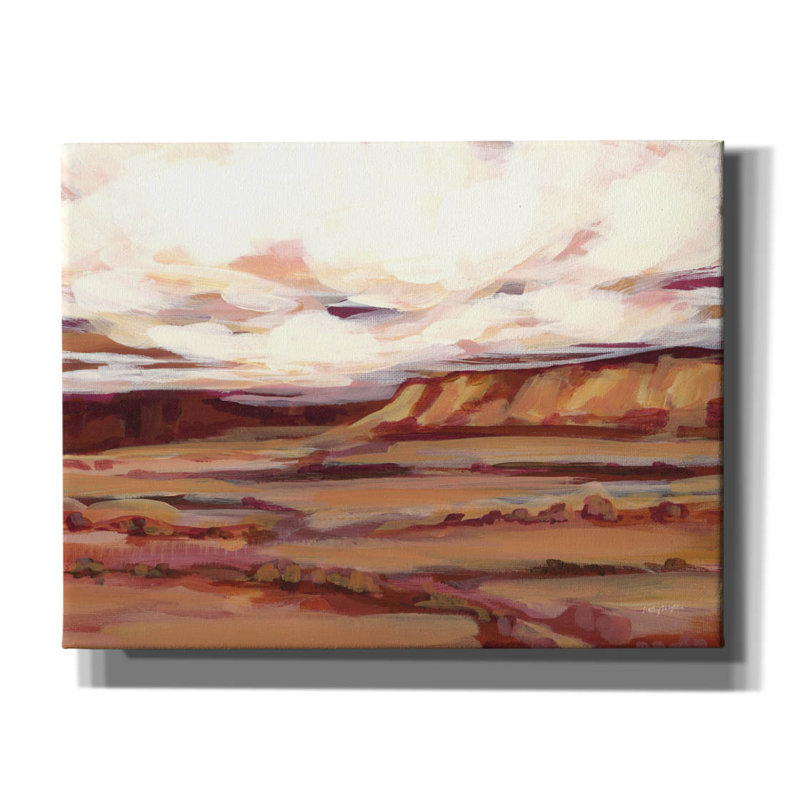 «Mauve Mesa 1» par Haley Knighten, art mural sur toile, H 26 po x l 34 po