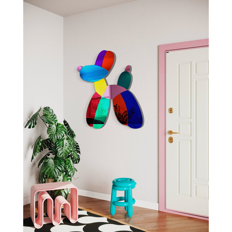Art mural en acrylique multicolore, H 28 po x l 28 po