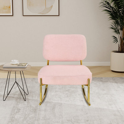 Petite chaise berçante rembourrée