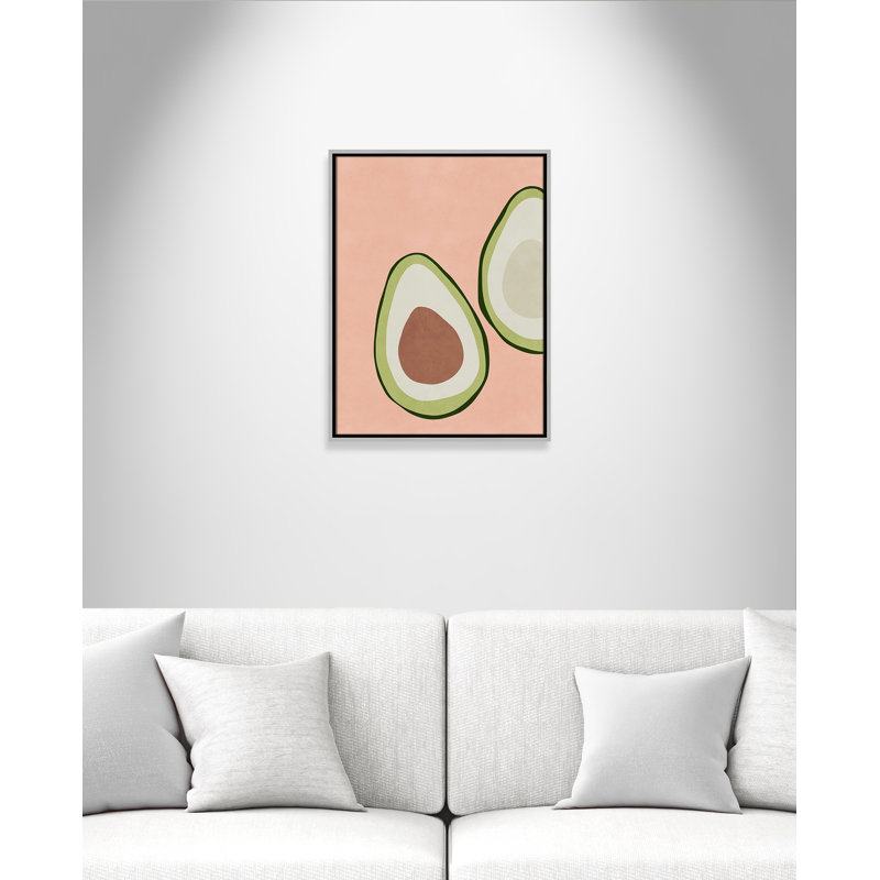 Avocat tranché - reproduction d'art, H 25,5 po x l 19,5 po x P 2 po, Toile avec cadre argenté, Toile