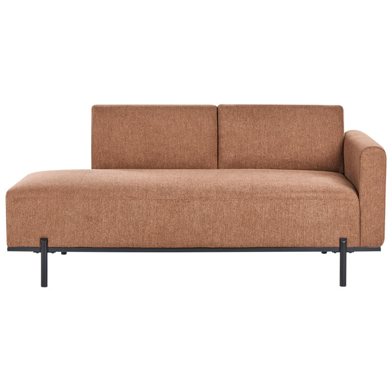 Upholstered Chaise Lounge, Brown