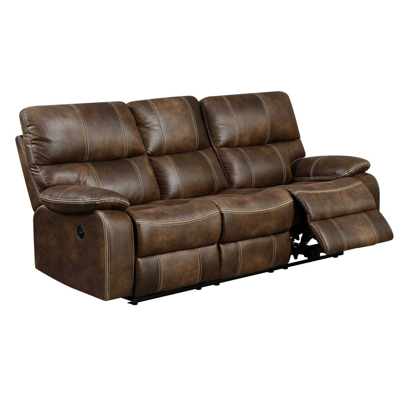 Brown Reclining Sofa