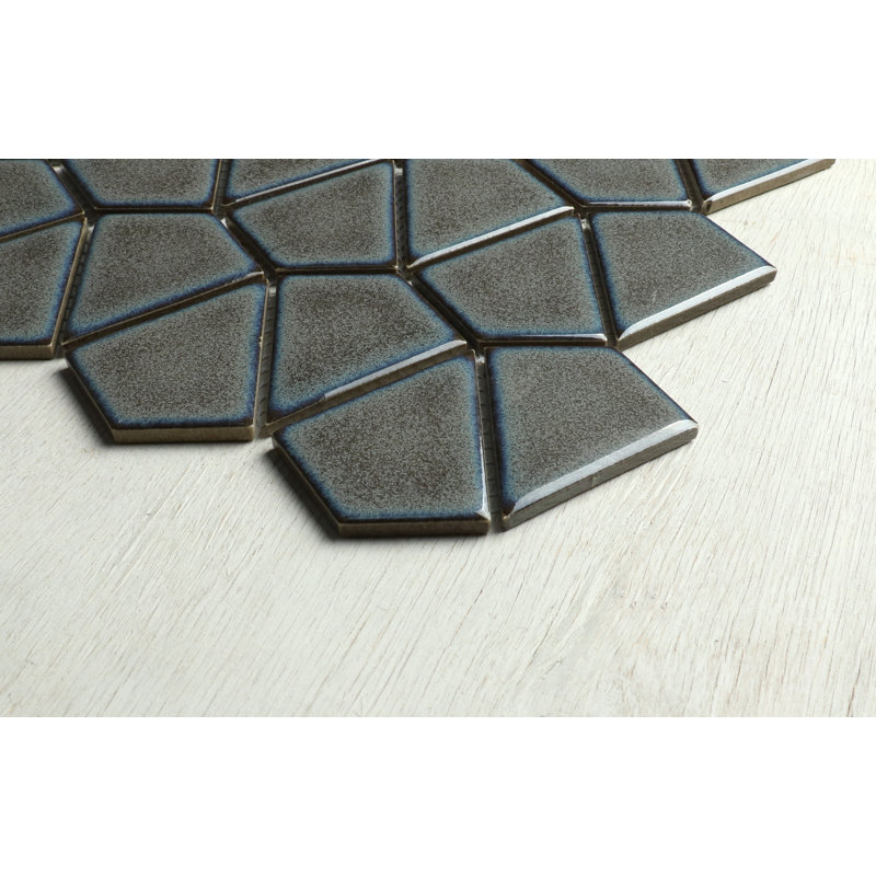 Diamond Series 2" x 3" Porcelain Mosaic Tile, Dark Gray
