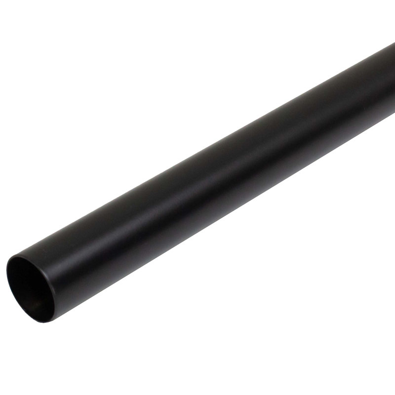 Tringle à rideau de douche droite 1 po, Noir mat