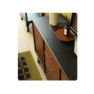 Solid wood retro style TV stand