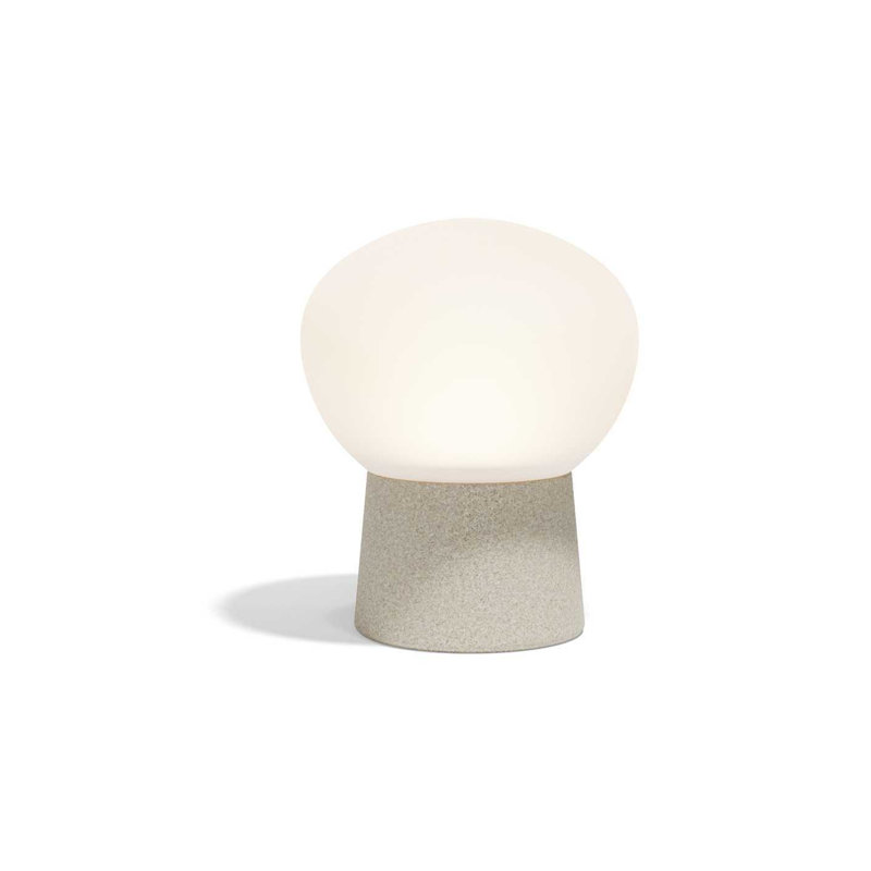 Luna Lamp 24"x24" LED Cable, 29.5" H x 24" W x 24" D, Granite Ecru