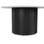 Ensemble de 3 tables basses, tables basses gigognes modernes avec plateau en faux marbre et pieds en métal, tables basses et tables d'appoint rondes avec design nervuré pour le salon, petit appartement