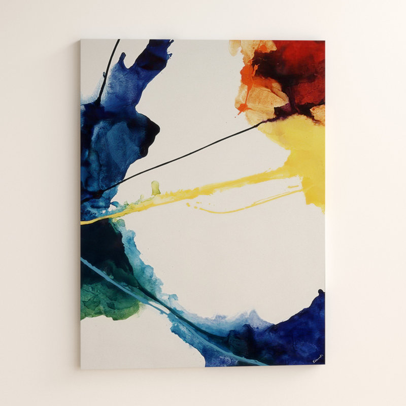 « céleste viii », reproduction de peinture à l’aquarelle, H 48 po x l 36 po x P 1,5 po, Toile