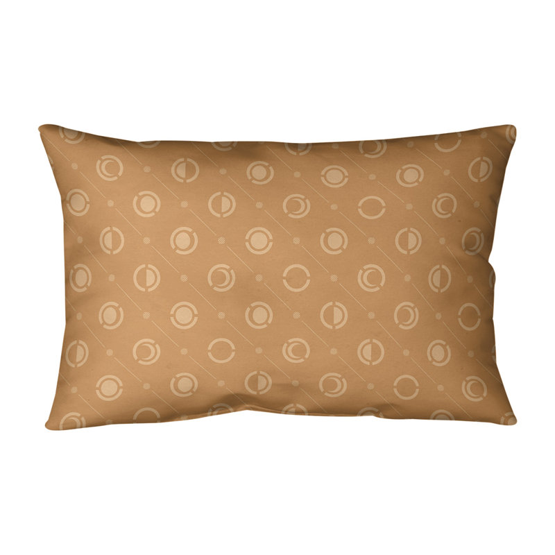 Coussin lombaire Moon phases, H 14 po x l 20 po, Pas de bourre, Orange