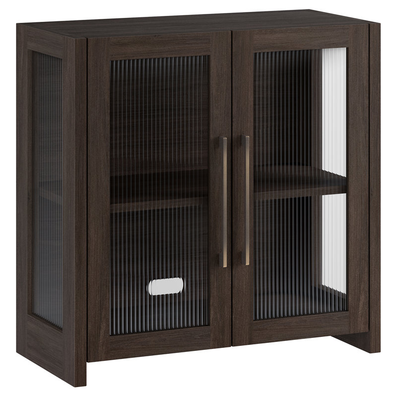 Clarkson 32" Wide Rectangular Accent Cabinet, Brown Oak
