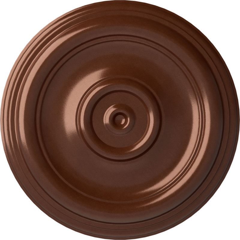 Médaillon de plafond traditionnel H 12 po x l 12 po x P 1 po, Pièce de cuivre