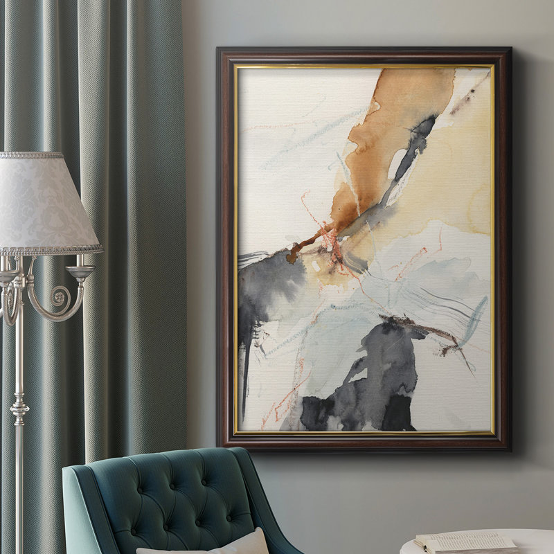 Efflux II - Peinture sur toile encadrée, H 20 po x l 16 po x P 2,5 po