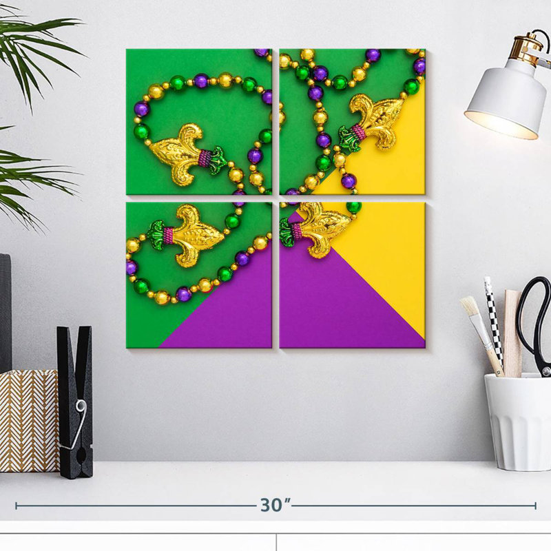 Bijoux Lelend Mardi Gras, H 18 po x l 18 po