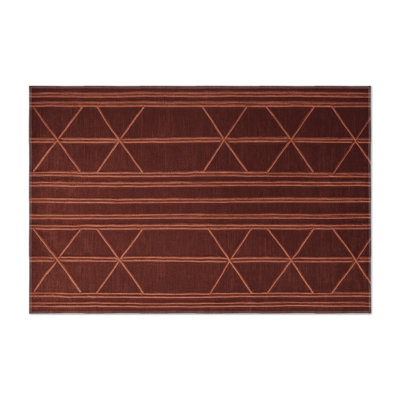 Trellis Brown Indoor and Outdoor Area Rug