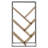 60"H Contemporary Book Shelf, 3 Tier, Brown Laminate & Black Metal, Office Bedroom 60" High 3 Bookcase, Laminate, Use