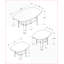 Ensemble de 3 tables basses d'apparence en bois brun pour le salon, peu encombrantes avec tablettes inférieures-106587035