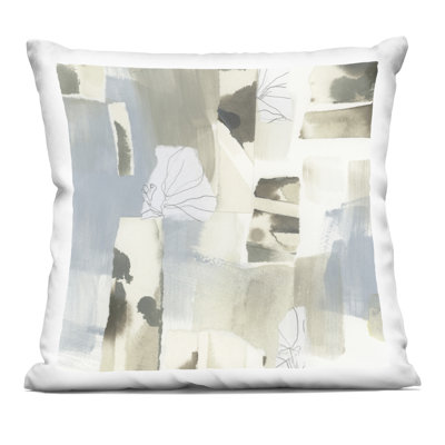 Subtle Paper Waterfall Decorative Printed Throw Pillow design by June Erica Vess
