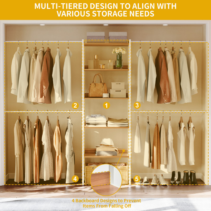 Eley 70.8'' - 105'' Closet System